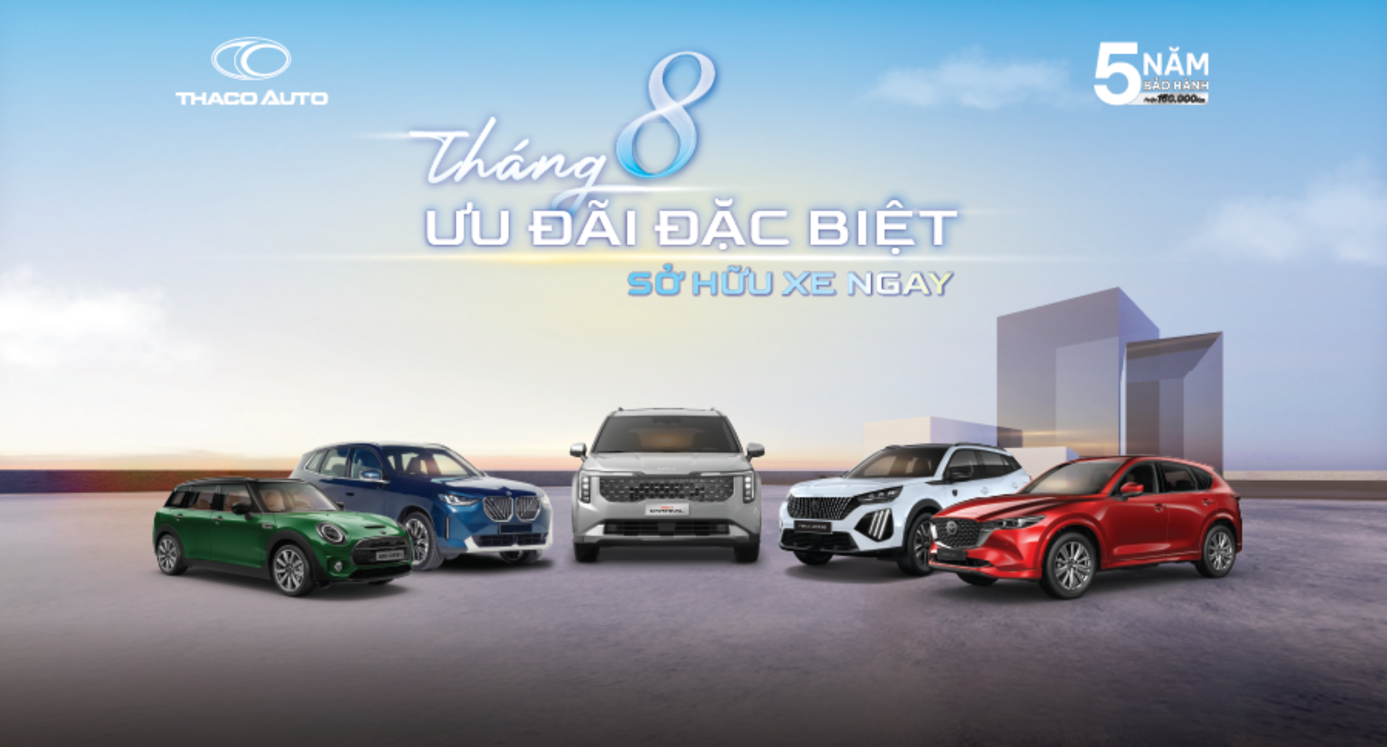 THACO AUTO Đắk Lắk ưu đãi đặc biệt cho nhiều dòng xe du lịch