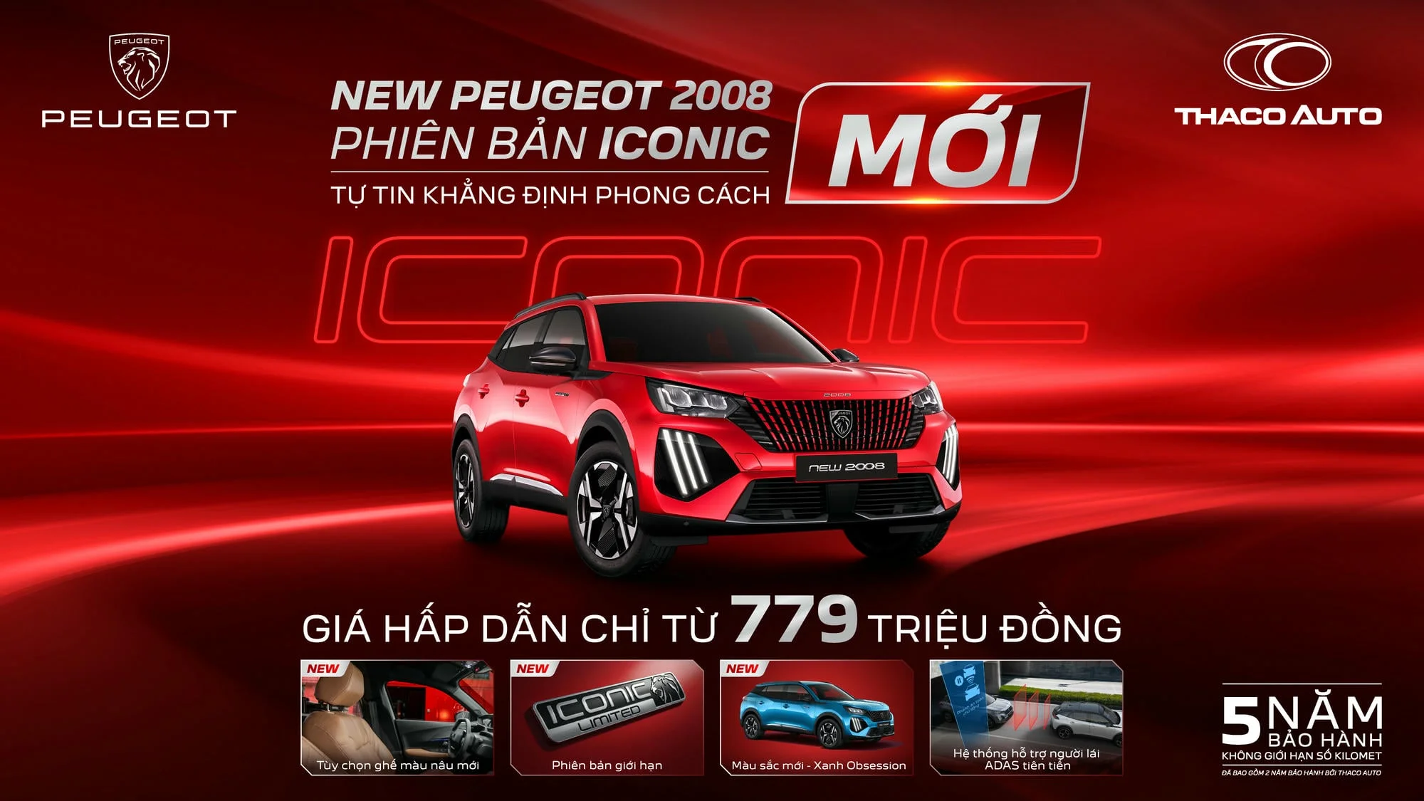 THACO AUTO giới thiệu New Peugeot 2008 Iconic – SUV đô thị châu Âu hiện đại