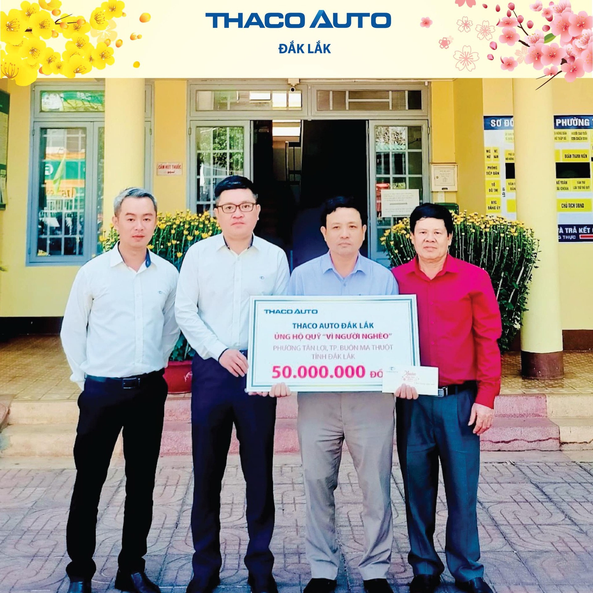 THACO AUTO Đắk Lắk tài trợ "Quỹ vì người nghèo" năm 2024