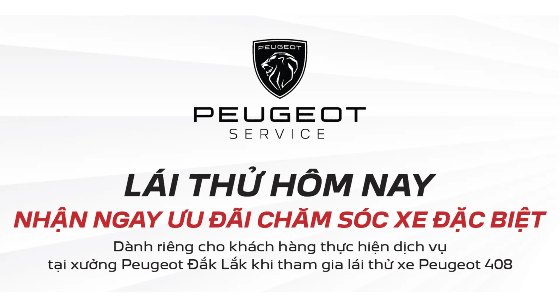 Lái thử Peugeot 408 - Nhận ngay ưu đãi chăm sóc xe tại THACO AUTO Đắk Lắk