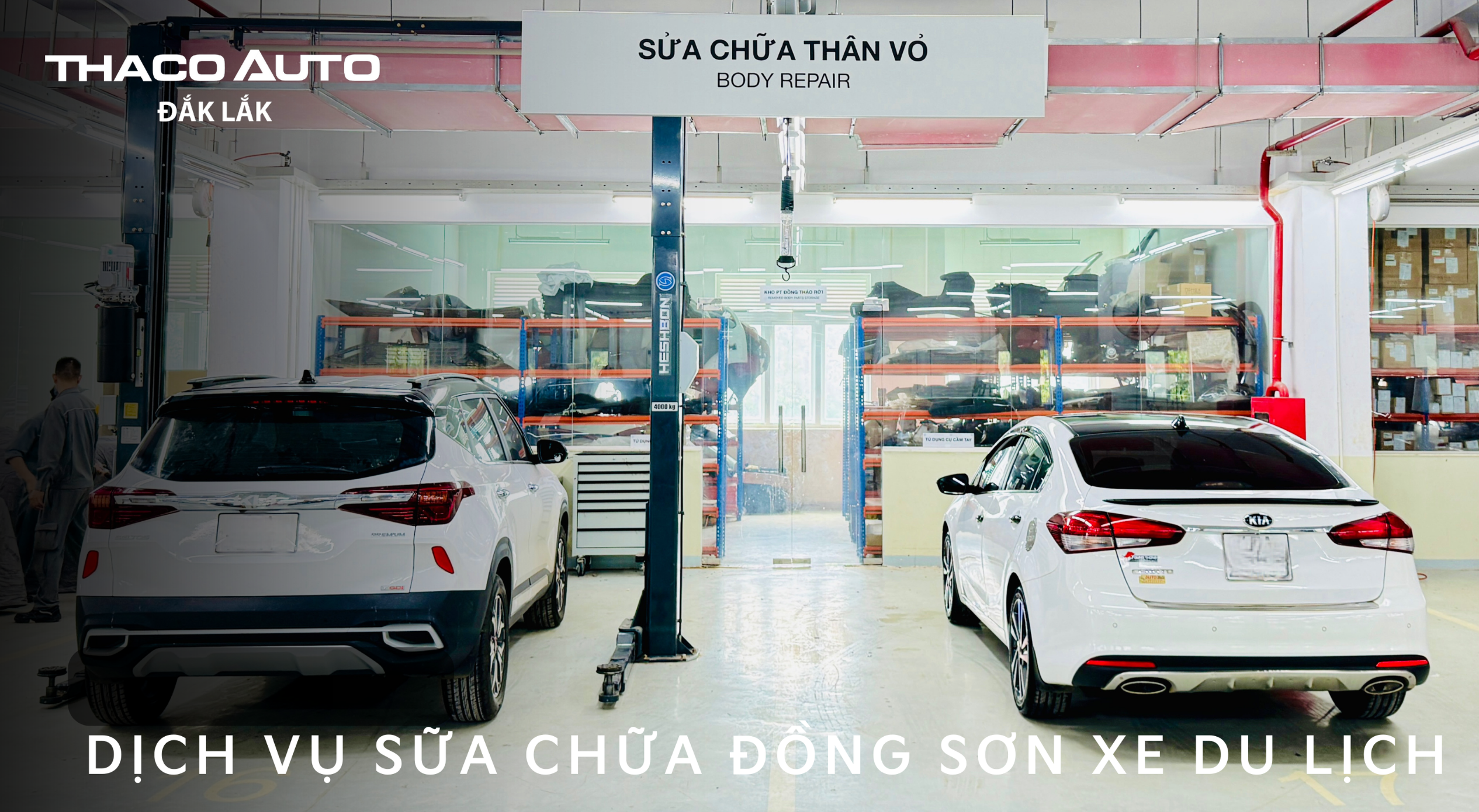 Dịch vụ "Sữa chữa đồng sơn" xe du lịch THACO AUTO Đắk Lắk