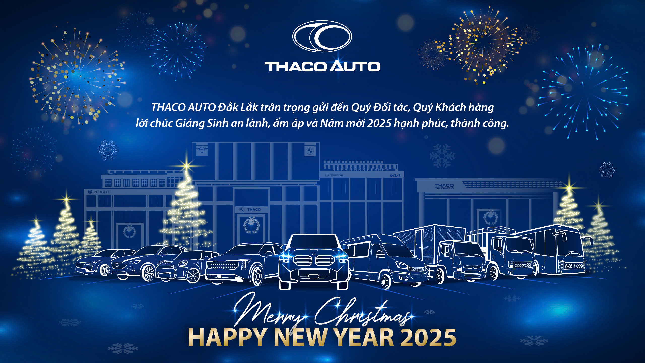 THACO AUTO Đắk Lắk - Chúc mừng giáng sinh, năm mới 2025