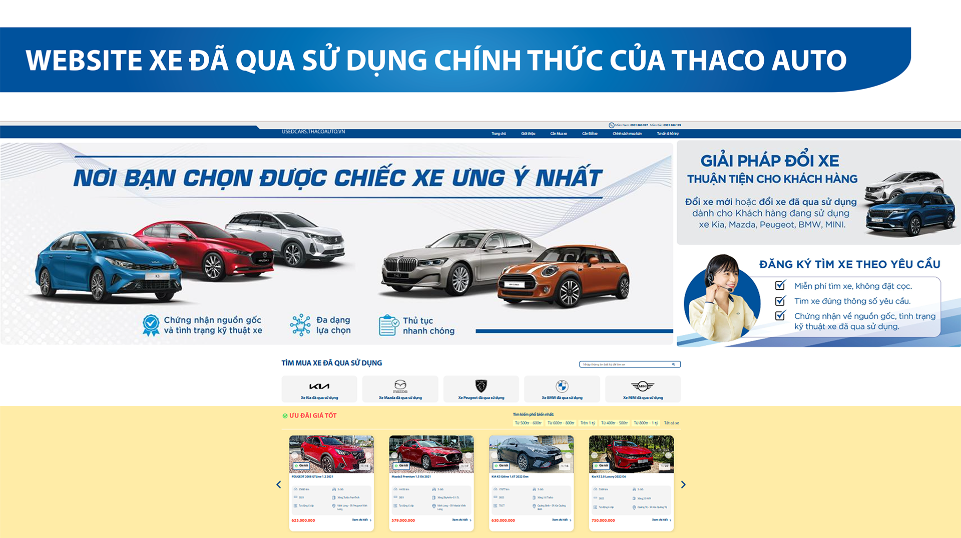 THACO AUTO Đắk Lắk triển khai kinh doanh xe qua sử dụng chính thức của THACO AUTO