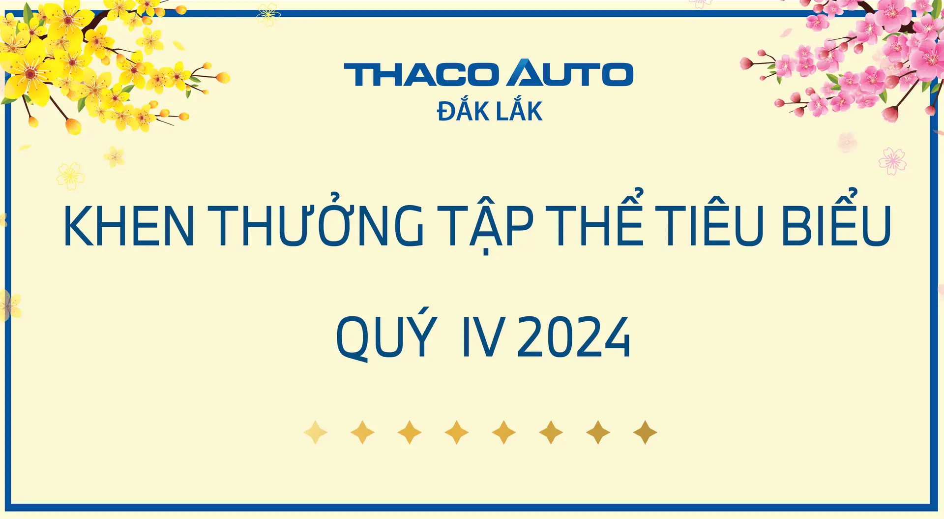 THACO AUTO Đắk Lắk khen thưởng tập thể Quý IV/2024